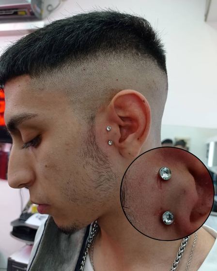 piercing hecho por León · Skunk Body Piercing, Montevideo