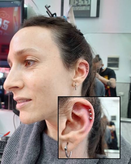 piercing hecho por León · Skunk Body Piercing, Montevideo