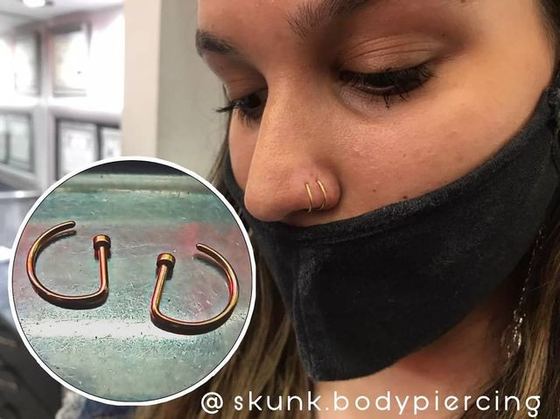 piercing hecho por León · Skunk Body Piercing, Montevideo