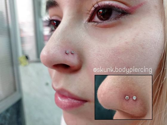 piercing hecho por León · Skunk Body Piercing, Montevideo