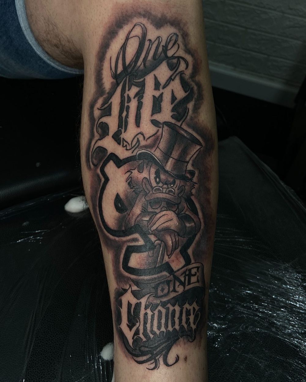 Lettering gótico One Life One Chance